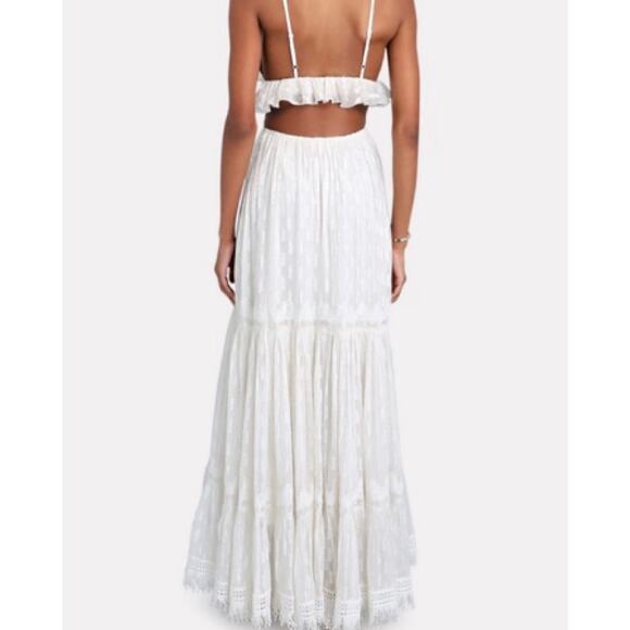 Rococo Sand Paola White Cut Out Maxi Dress NWT Size Large Boho Resort - Picture 2 of 15